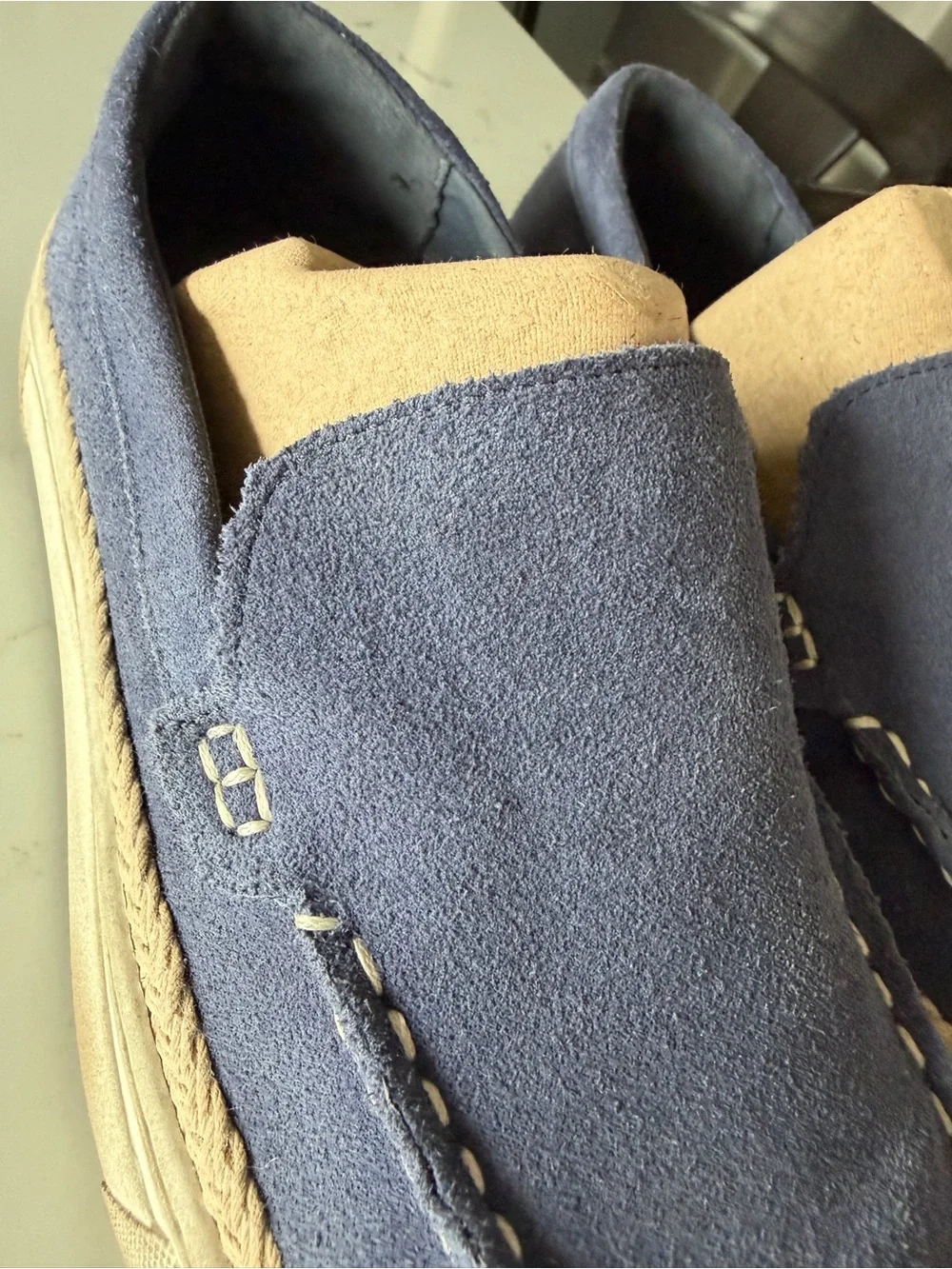 Zara Navy Suede loafers
